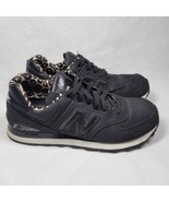 New Balance Womens WL574SPK Encap Black Matte Leopard Athletic Shoes Size 7 - $24.96