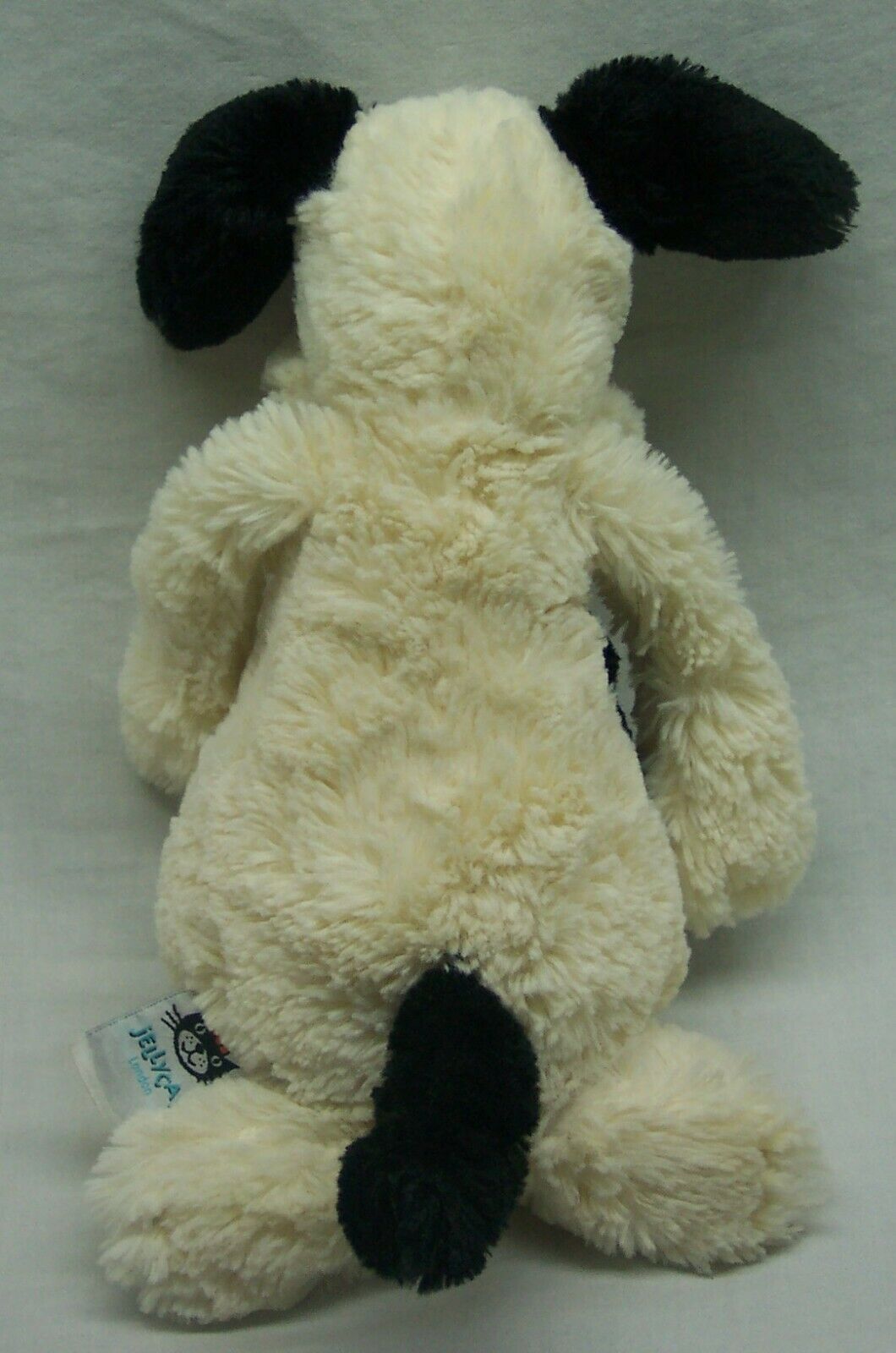 Jellycat London EXTRA SOFT WHITE & BLACK PUPPY DOG 9" Plush STUFFED