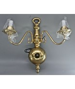 Brass Wall Sconce Light Double Candle Holders, Electric New - $99.00