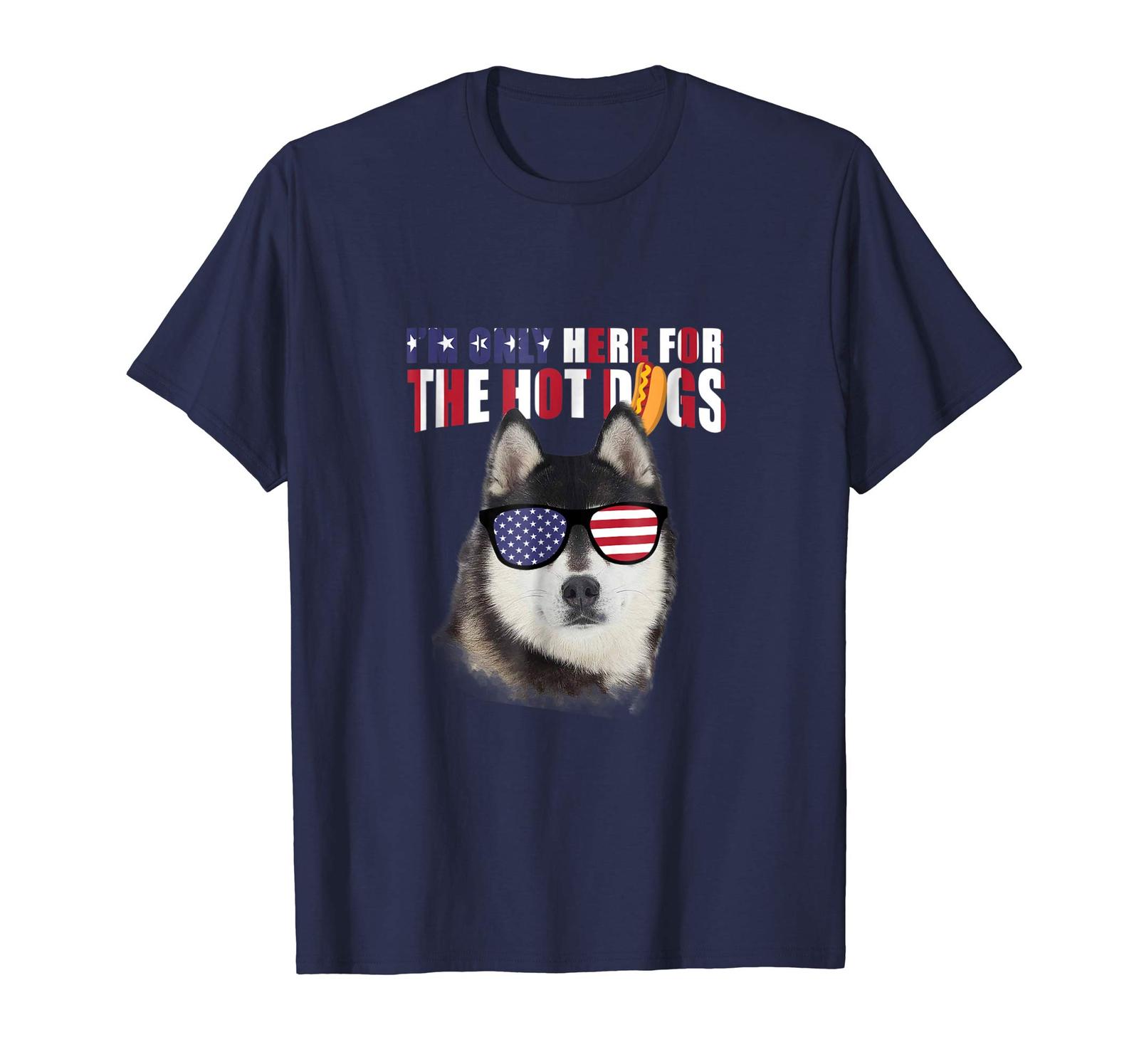 Dog Fashion - I'm Only Here For The Hot Dogs Husky 4th Of July Men