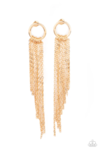 Paparazzi Divinely Dipping Gold Post Earrings - New - $5.00