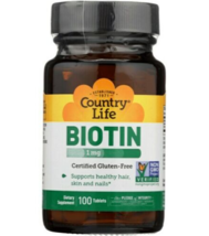 Country Life Biotin 1 mg 100 Tabs - $30.86
