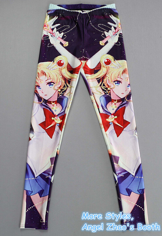 Women Pretty Soldier Sailor Moon Yoga Workout Leggings Pants Tights Gift for Her
