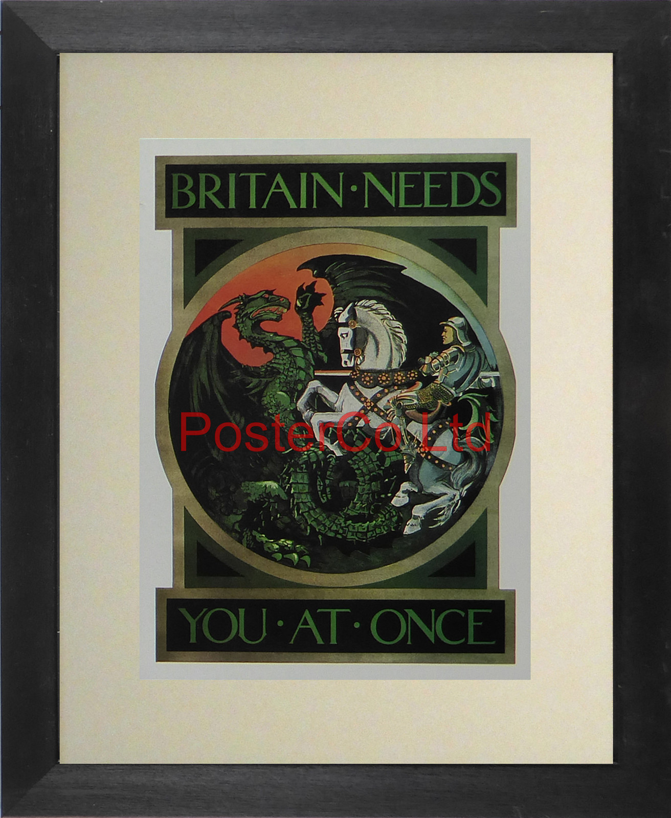 WWI Propaganda Poster (British) - Britain Needs You At Once - Framed ...