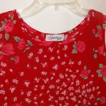 Burgundy Floral Roses Dress Speechless Girl&#39;s Size 6 Sleeveless - $11.97