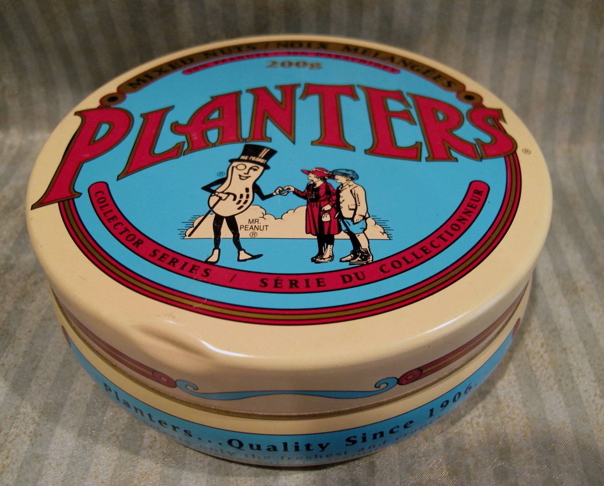 PLANTERS PEANUTS Tin Can Collectible MR. PEANUTS Mixed Nuts COLLECTORS SERIES - Tins1211 x 975