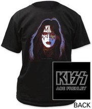 Kiss Ace Frehley Face Paint Rock & Roll Detroit Music Band Black T Shirt S-2XL - $19.99