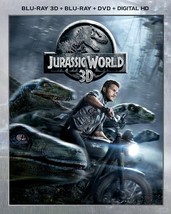 Jurassic World 3D (Blu-ray 3D + Blu-ray + DVD + DIGITAL HD)  - $45.00