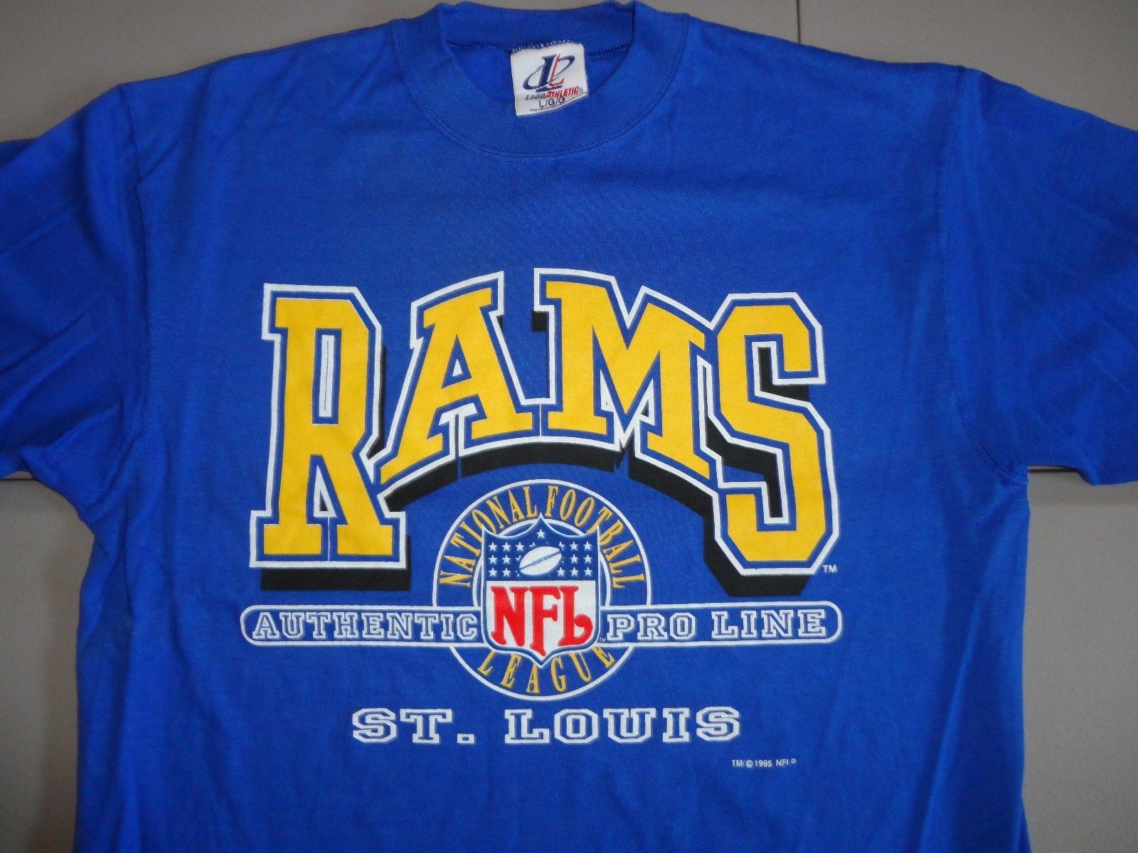 Logo Athletic Los Angeles Rams L Long Sleeve T-Shirt St Louis Blue & Gray