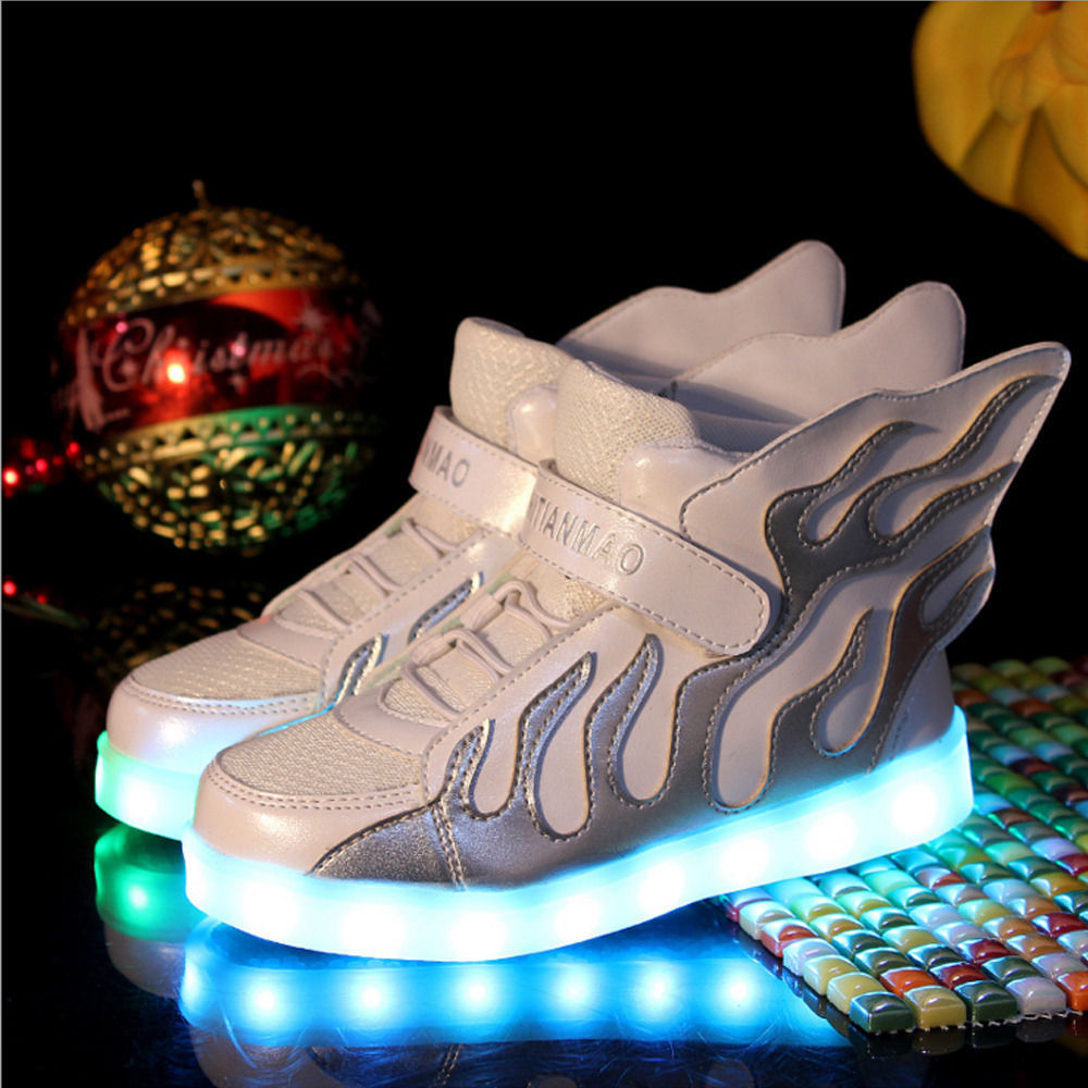 Upgraded Boys Girls Wing LED Light up Luminous Sneakers for Kids Casual Shoes
