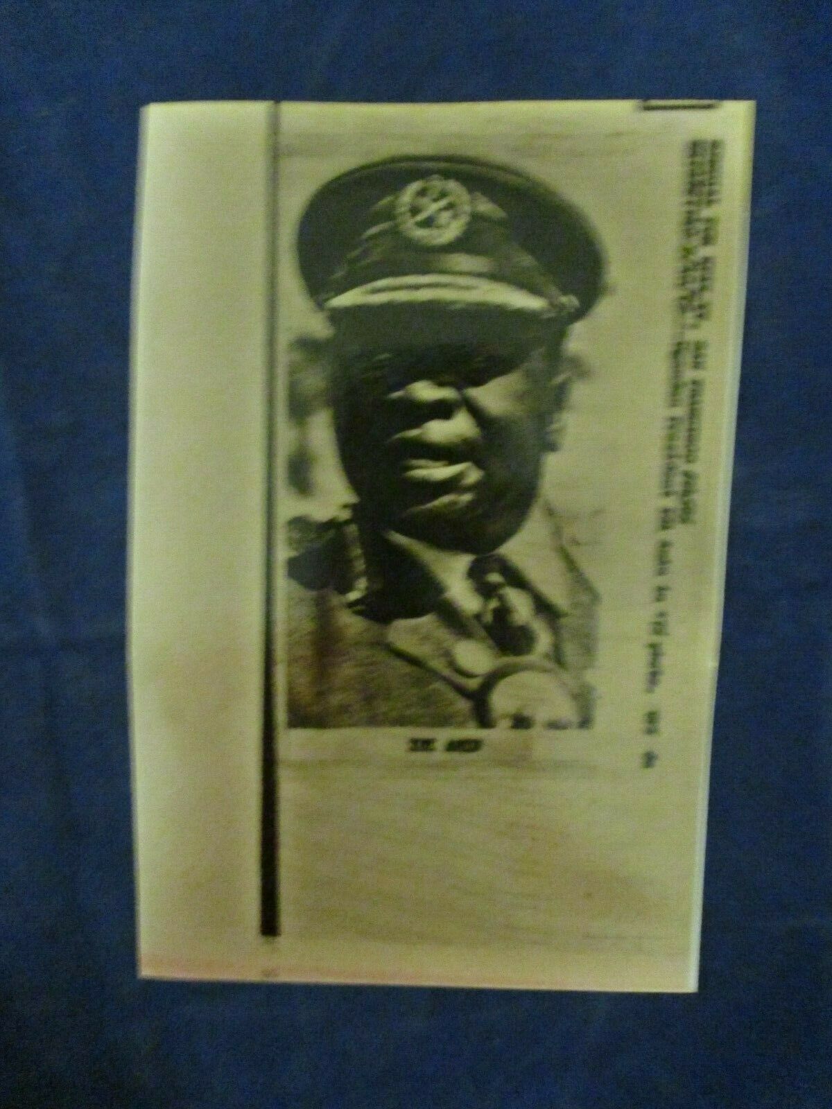 1975 General Idi Amin President of Uganda uniform #8 Vintage Wire Press ...