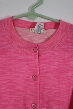 J. Crew Crewcuts 14 Neon Pink Girls Cotton Blend Cardigan Sweater A1177 - $22.80