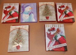 Christmas Gift Card Holders 6ea Trimmerry 5 1/2" x 4" ShopKo Mix Lot Santa 92R - $21.49