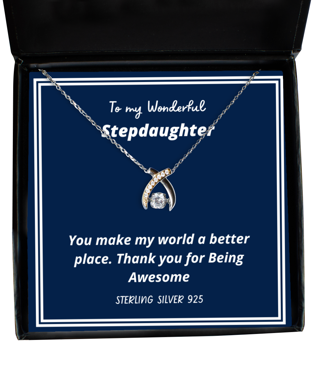 To my Stepdaughter,  Wishbone Dancing Necklace. Model 64035