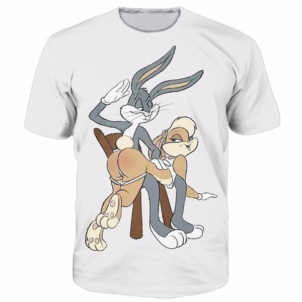 Naughty Bugs Lola Bunny Funny Butt Slap Rabbit Cute Design T Shirt T Shirts
