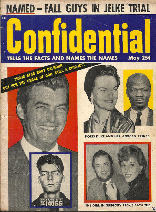 CONFIDENTIAL - May 1955 - GREGORY PECK, BURT LANCASTER, CORINNE CALVET ...