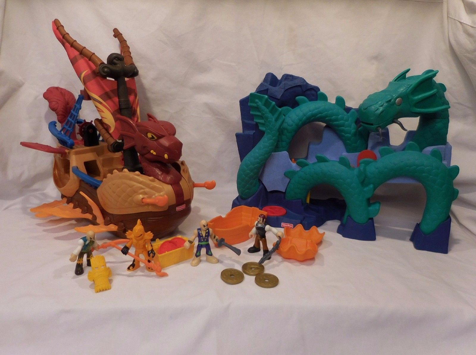 6x Figurenset Fisher-Price Imaginext Playset Dragonkeeper Dungeon Drache Set 
