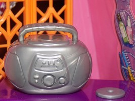 Gray w/hand stereo boombox radio cd lt fits Fisher Price loving family dollhouse - $5.93