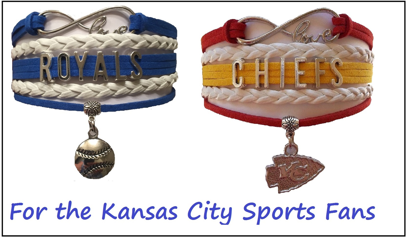 KANSAS CITY Sports Bracelet 2 Pack Gift Special - Kansas ...