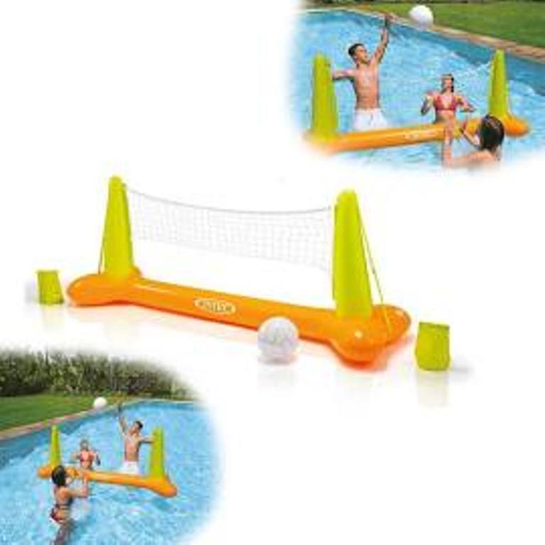 Swimming Pool Fun Volleyball Set weight Floating Net and volleyball ...