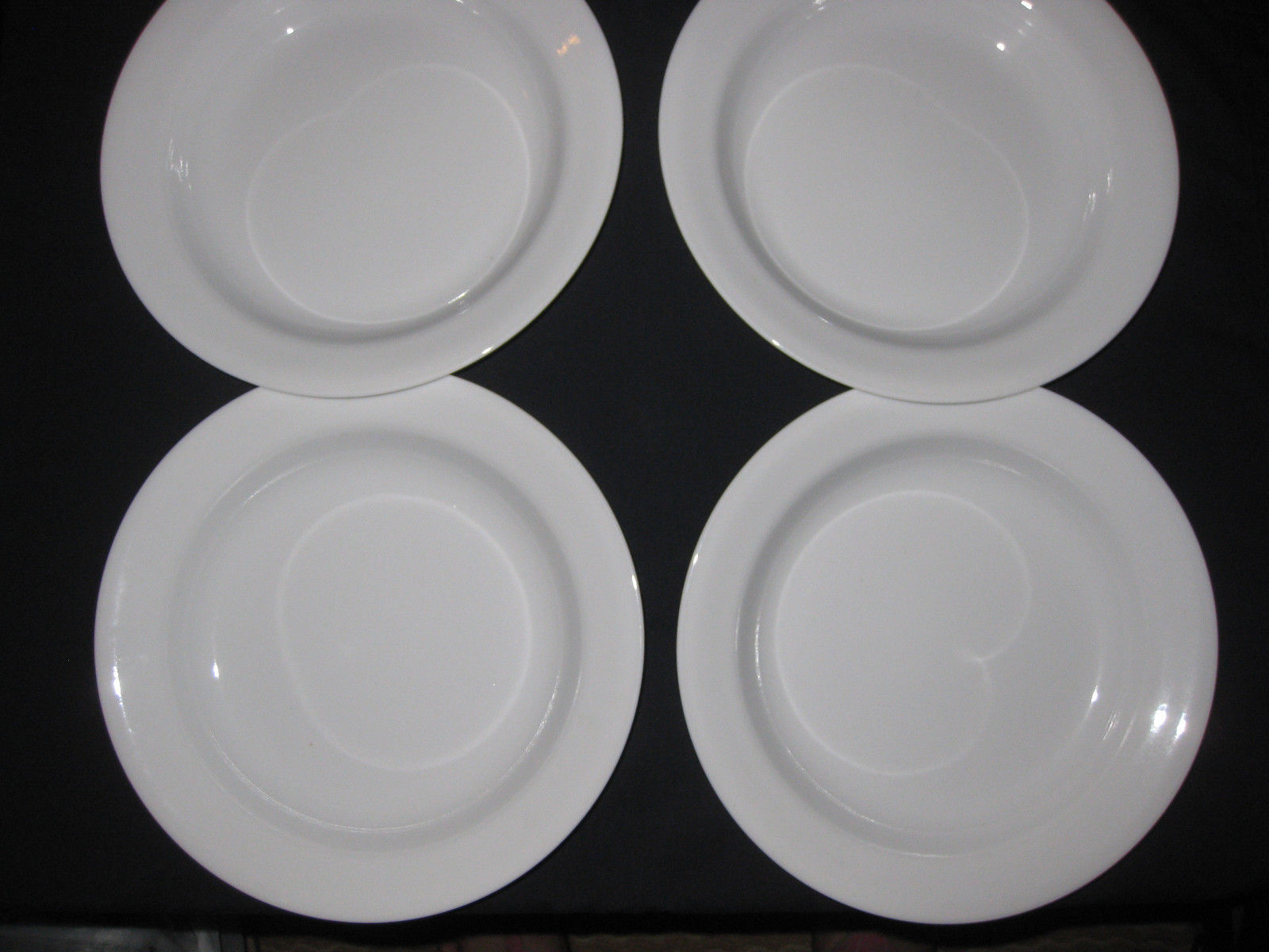 SET of 4 NEW Corelle white dinner dessert salad plates 8.5" Plates