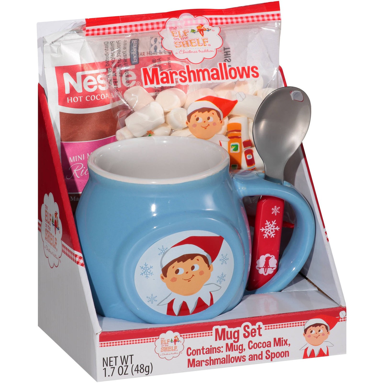 hot chocolate mug with spoon in handle