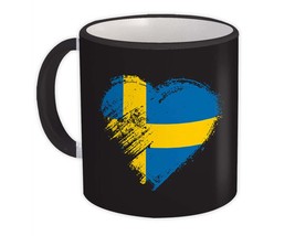 Swedish Heart : Gift Mug Sweden Country Expat Flag Patriotic Flags National - $15.90