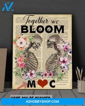 Skull together we bloom - Matte canvas - $49.99