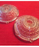 Set of Antique 40s cut glass taper candleholders - $30.00