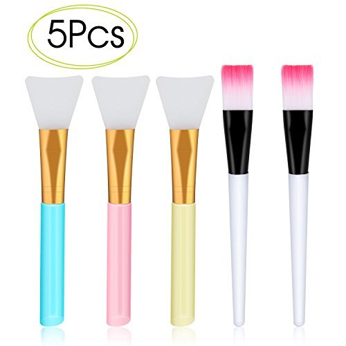 5Pcs Facial Mask Brushes Set Professional Hairless Face Silicone Mask