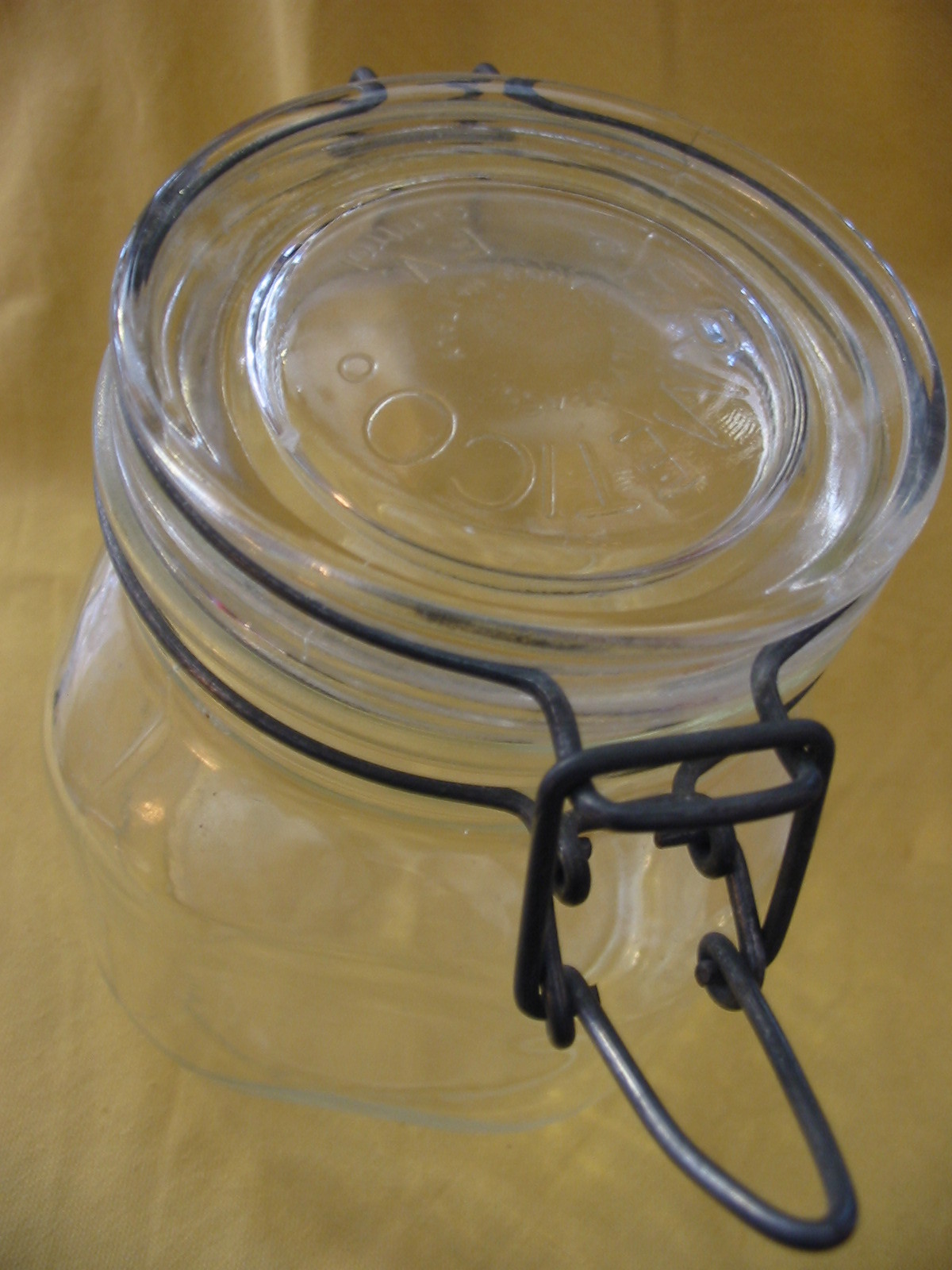Ermetico Wire Bale Clamp Pint Canning Jar Made in Italy 1960s