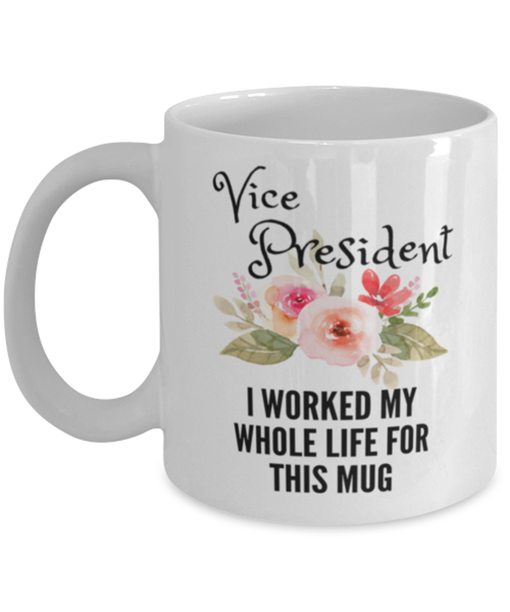 Vice President Mug, Thank you, Appreciate Present for Retired Vice President,
