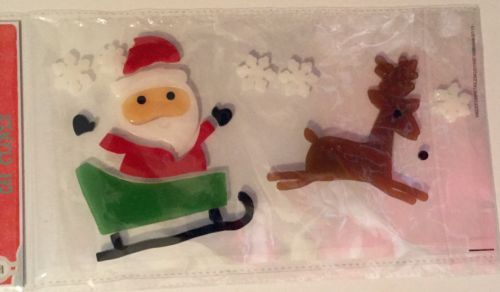 Winter Window Clings Gel Penguins Snowmen Snowflakes and Candy Canes Bundle of 4 