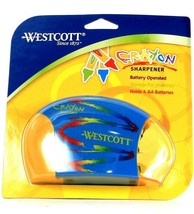 1 Count Westcott Crayon Sharpener Battery Operated Storage For Shavings