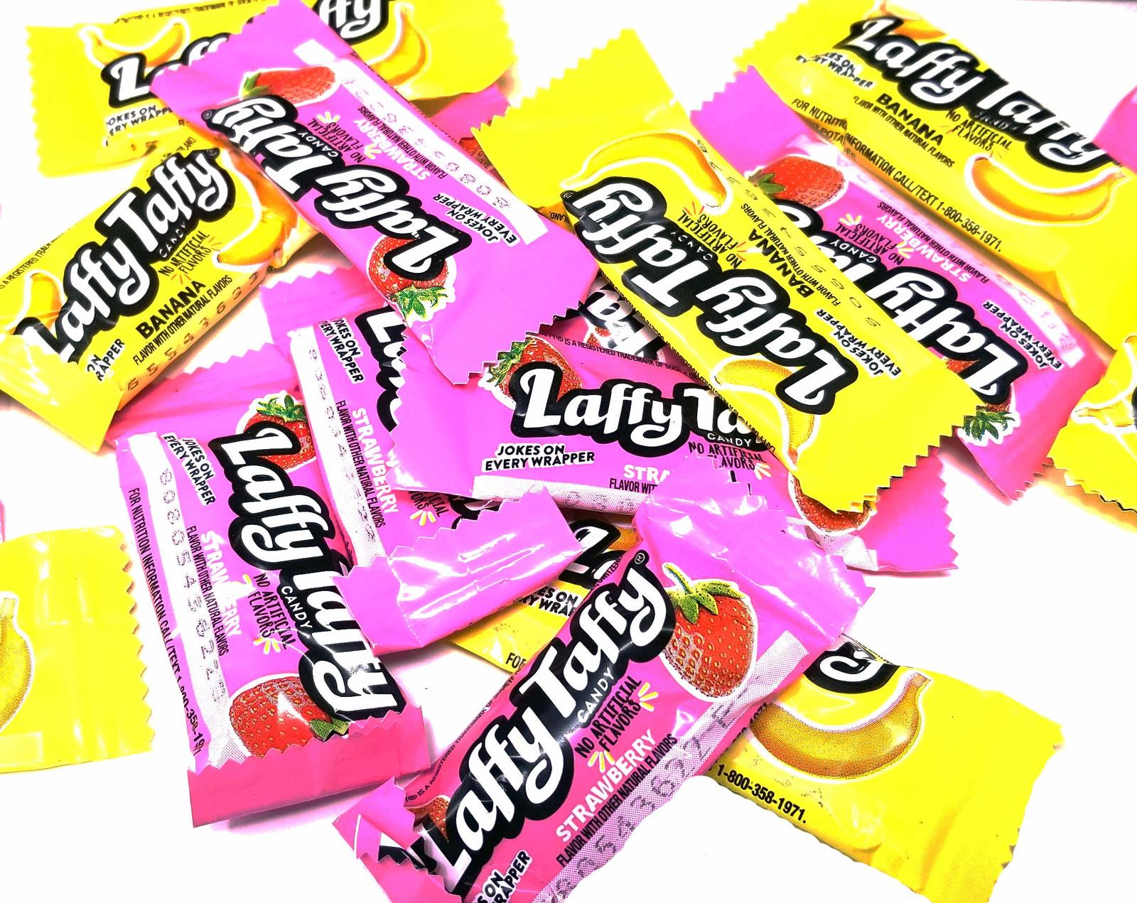 CrazyOutlet Pack Laffy Taffy Candy Fun Size, Strawberry Banana Flavor, Bulk Ca Hard Candy