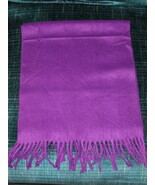 Royal Rossi 100% Cashmere Scarf Wrap Shawl Fringe Cranberry Plum New NWO... - $19.97