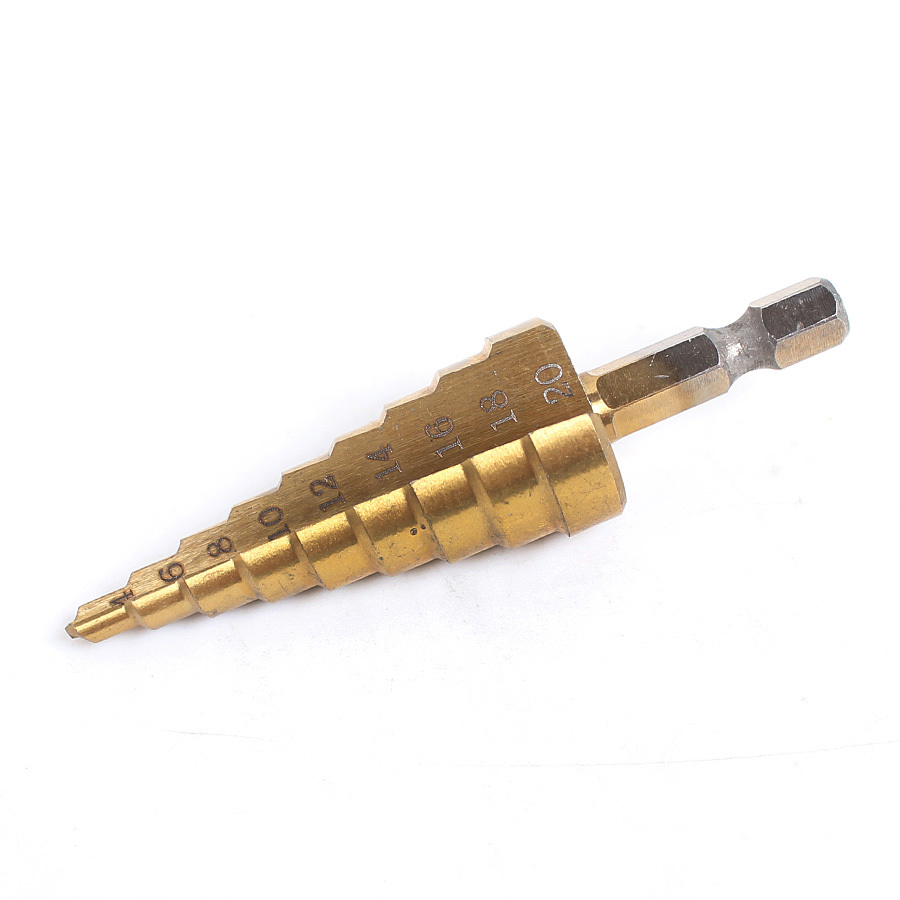 3pcs/set Titanium Step Core Drill Bits 312mm 412mm 420mm HSS Wood