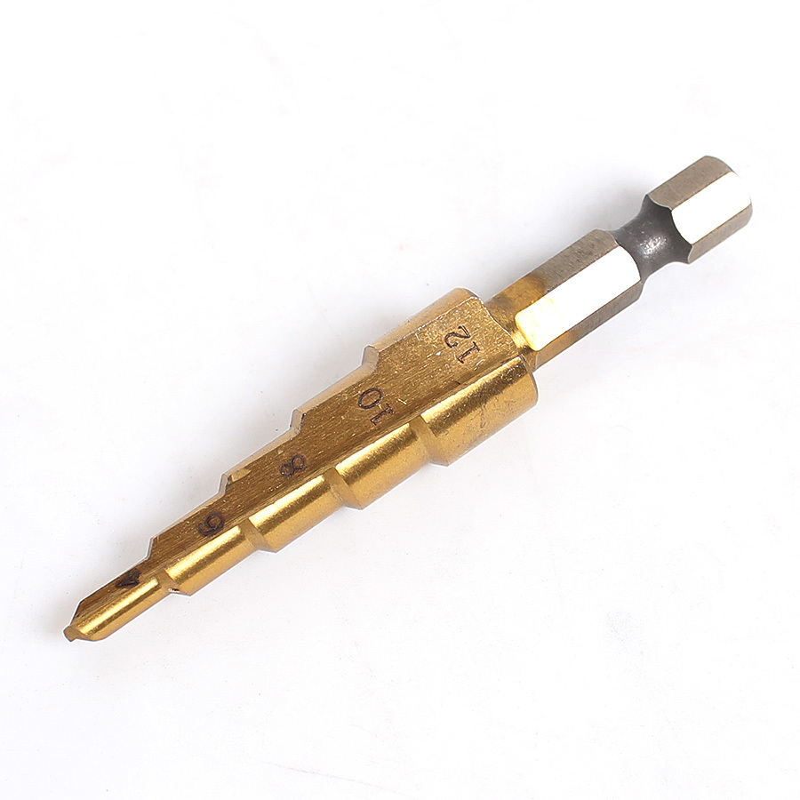 3pcs/set Titanium Step Core Drill Bits 312mm 412mm 420mm HSS Wood