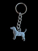Key Chain 1991 Pewter Pointing Beagle Dog - $9.49