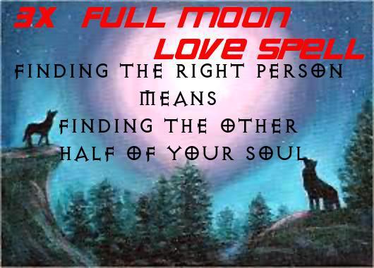 Primary image for A 3x Full Moon Love Spell. to attract love into your life, love spell ebay