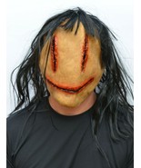 Scary No face Demon Mask with Hair Halloween Costume Mask for Adult - $17.99