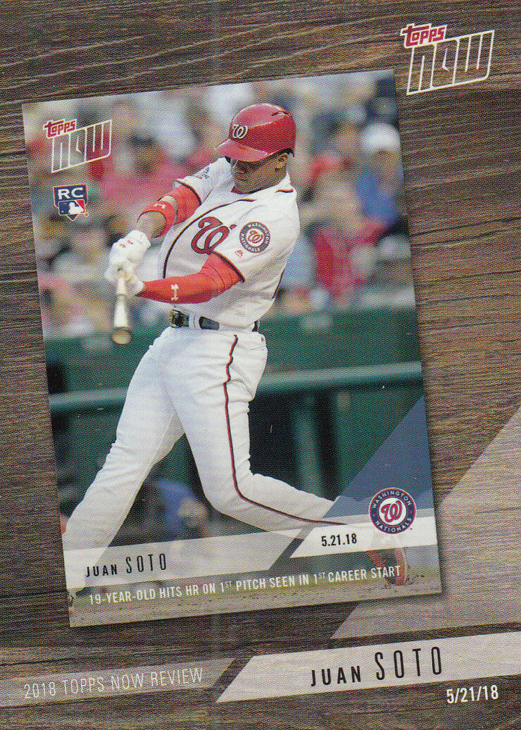 Juan Soto 2019 Topps Series 1 Topps Now Review Card #TN-5 - Baseball Cards