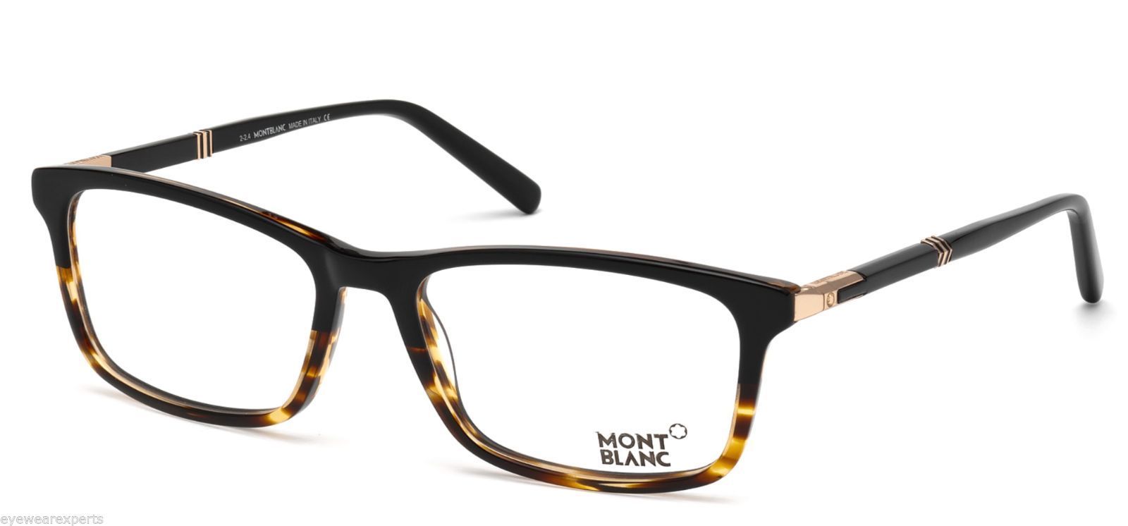 New Montblanc Eyeglasses Mb 540 056 55 18 145 Honey Havana Frames Wclear Lenses Eyeglass Frames 1678