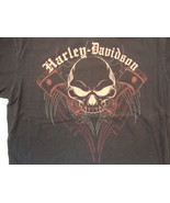 Harley Davidson Motorcycles Skulls Yankey Bristol Black Cotton T Shirt S... - $29.24