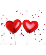 12 - 2 INCH HEART LOLLIPOPS - Valentines Day or Wedding Lollipops - $14.99