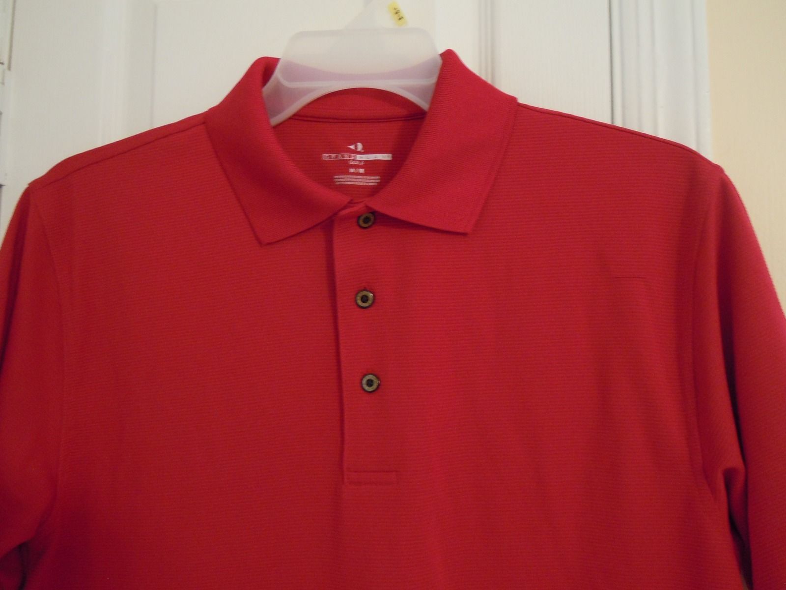 Grand Slam Golf Men's Size M Red S/S Golf Shirt 100 Polyester