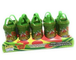 2 X Lucas Muecas Pepino Pickle Flavored Lollipop W/Chili Powder Mexican Candy   - $18.95