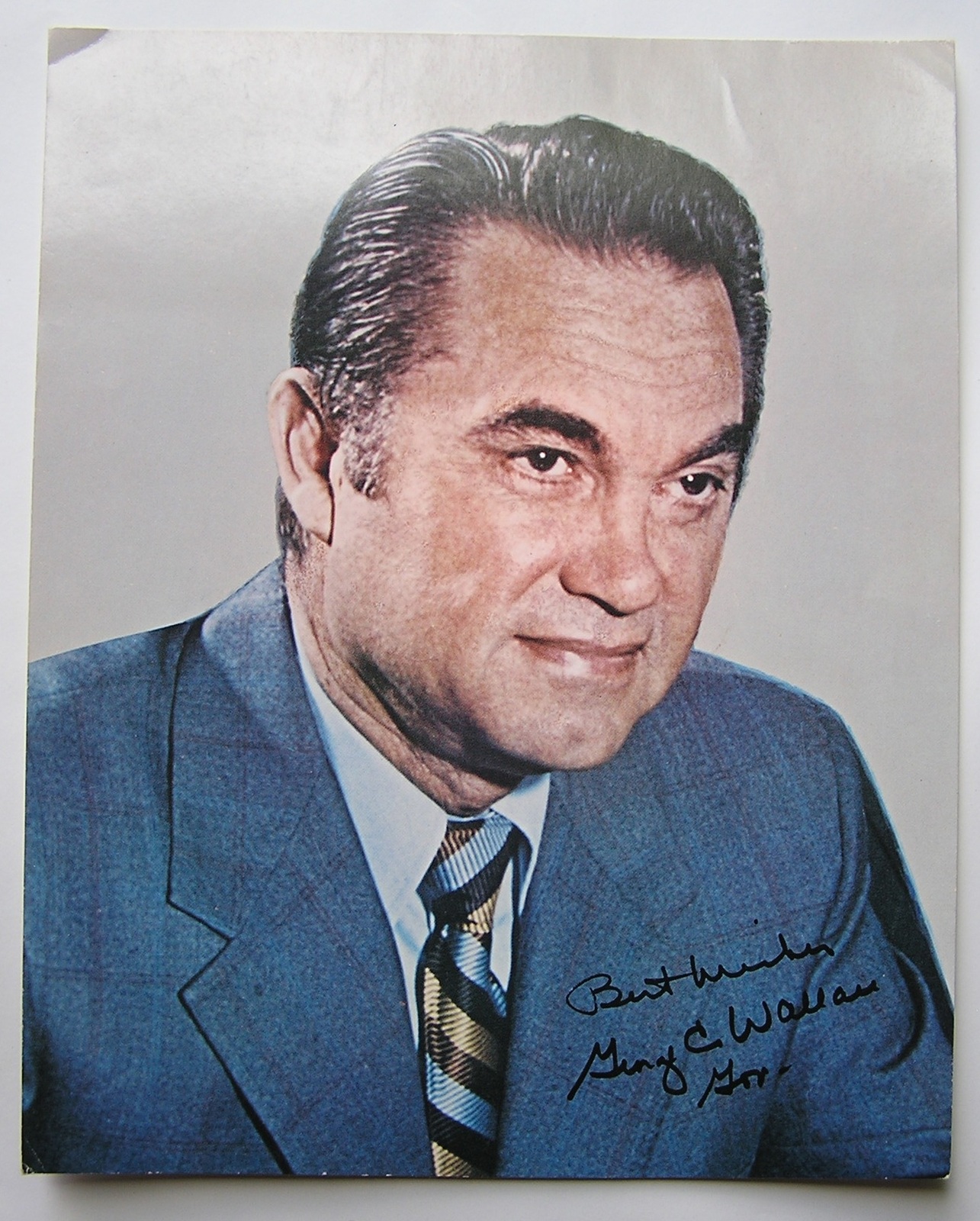 GEORGE WALLACE AUTOGRAPHED PHOTO GOVERNOR OF ALABAMA 1970'S ...