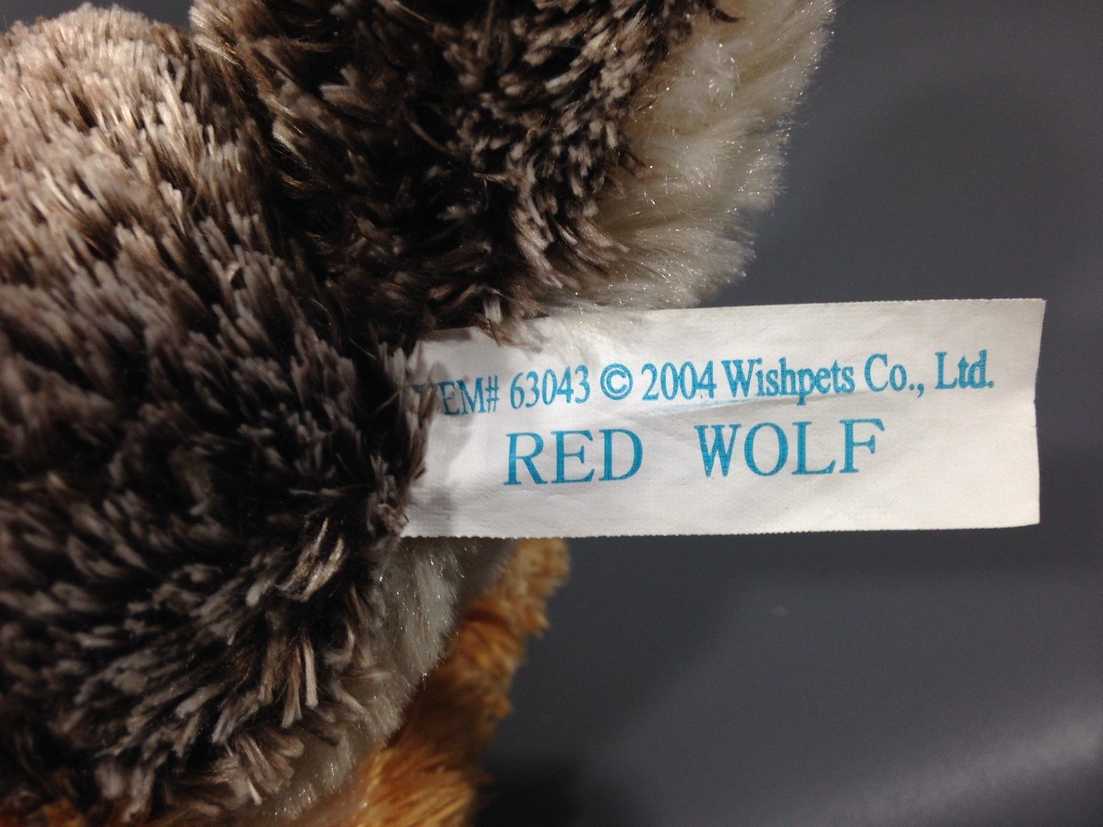 Wishpets RED WOLF Plush AlaskaPets Stuffed Animal Bean Bag Dog 11 ...