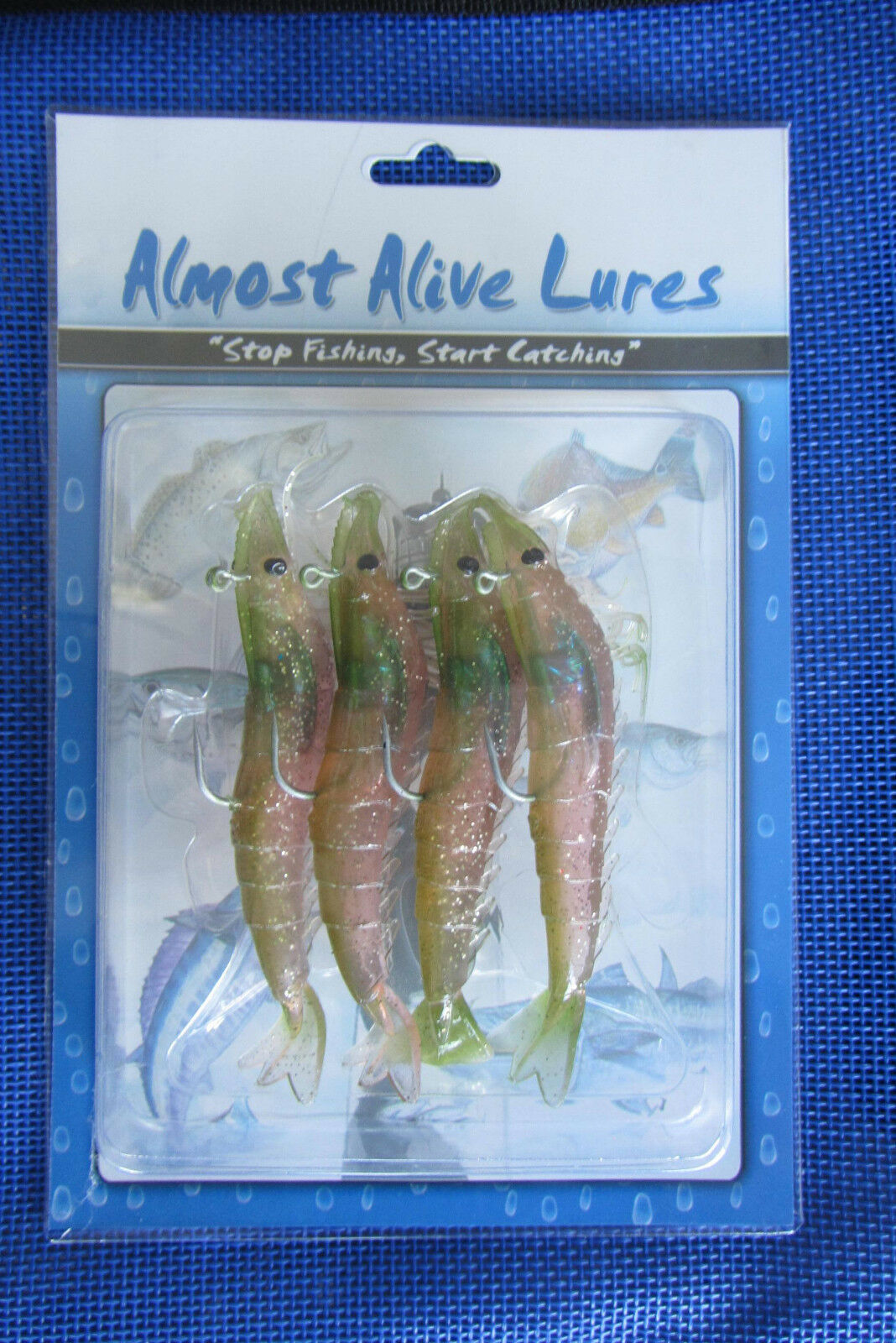 Soft Plastic Shrimp Bait Almost Alive Lures Artificial 4.25" Natural